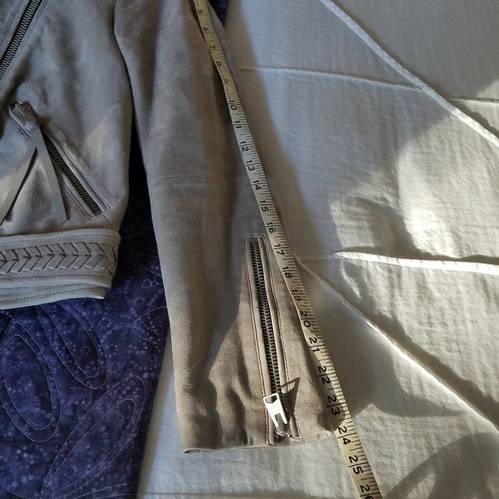 NWT All Saints Rosen suede biker jacket, US sz 2 - Picture 11 of 15